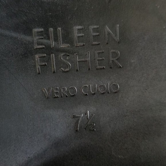 Eileen Fisher 'Leaf' Bootie, Black Leather, Womens Size 7.5 M - Picture 10 of 10